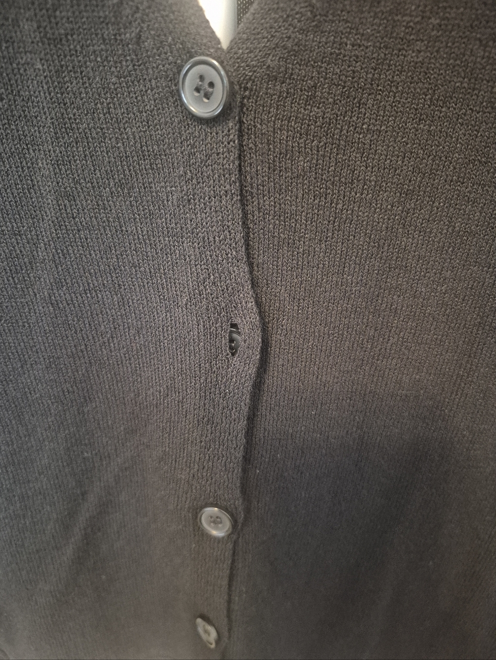 Max Studio London Black Lightweight Sheer Cardigan XL Button Front 3/4 Sleeve - Picture 5 of 7
